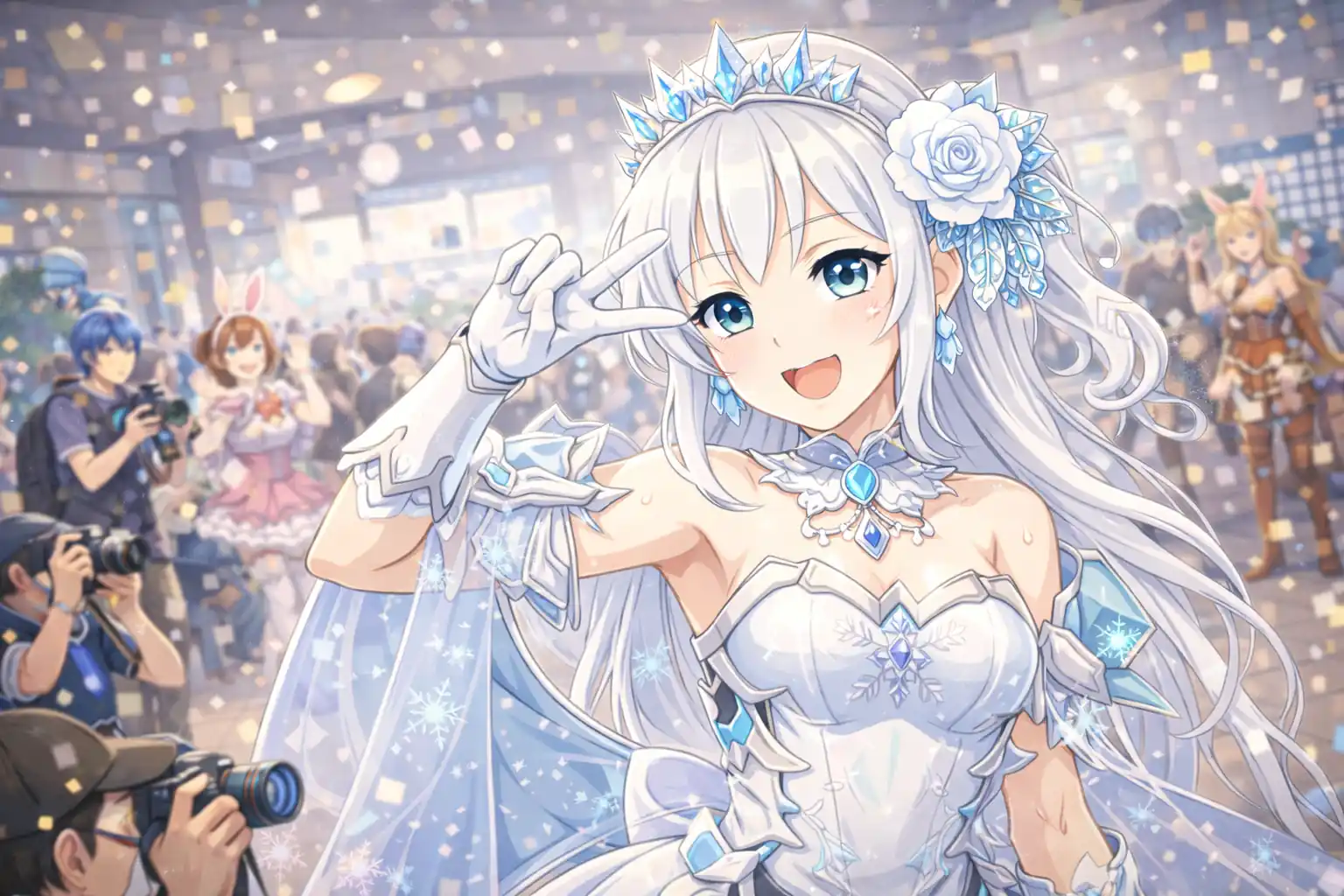 白い女の子のアイキャッチ